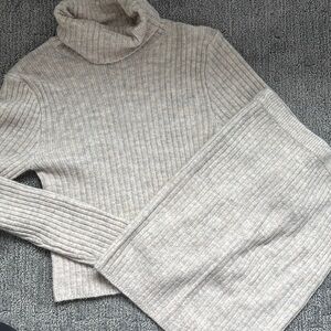 3 for $20✨Cozy Cream Turtleneck Sweater and skirt